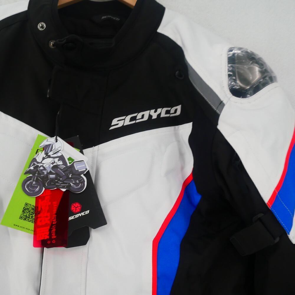 NEW Scoyco Men's XL Motorcycle Jacket Coat Built in Protection Windproof WP - Picture 4 of 16